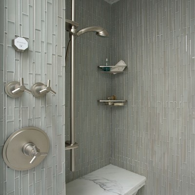 Artistic tile stilato glass shower