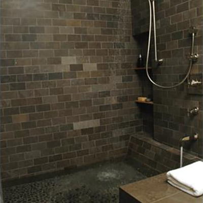 Modern Shower Dark Limestone