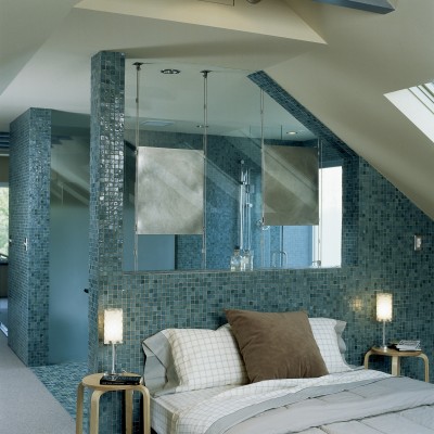Oceanside Glass Feature Wall Bedroom