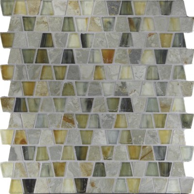 White Gold & Xenon Silk Wings Mosaic