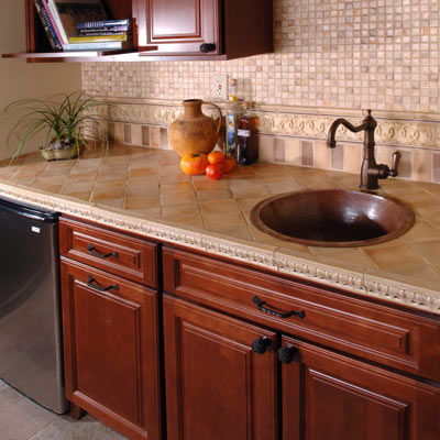 Ceramic Tile Kitchen Countertop